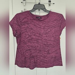 Simply Vera Vera Wang Textured Purple Tee Shirt XL